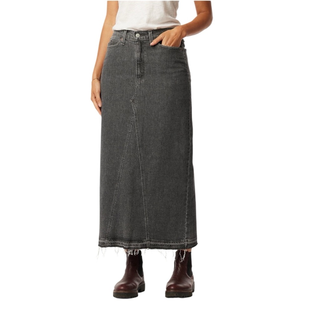 Levi's Women's Charcoal Gray Denim Maxi Skirt